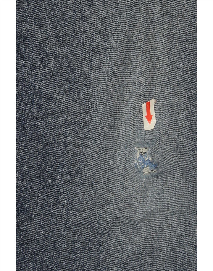 Trussardi Vaqueros recortados desgastados para hombre IT 51 Large W37 L26 Azul