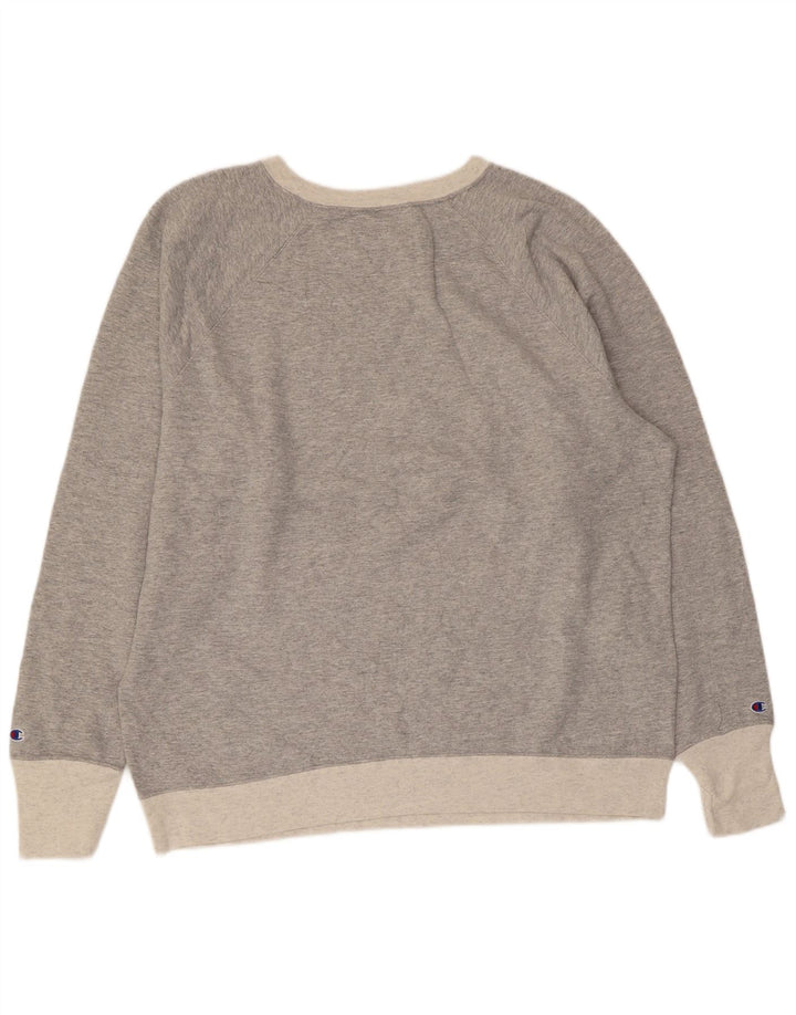 CHAMPION Womens Oversized Sweatshirt Jumper UK 18 XL Grey Polyester