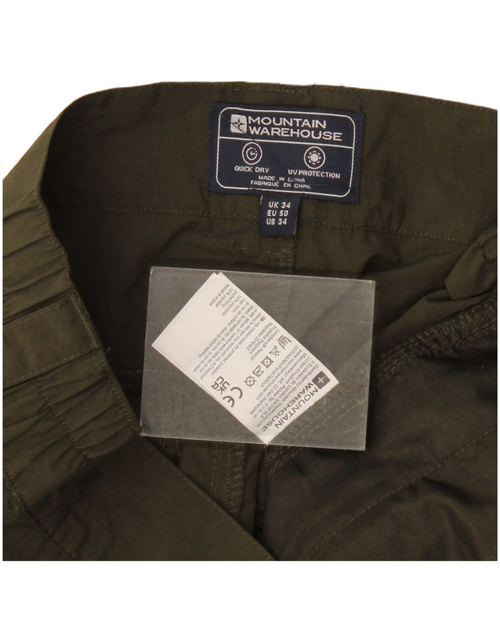 Pantalones cortos cargo para mujer Mountain Warehouse W34 Large Poliamida caqui