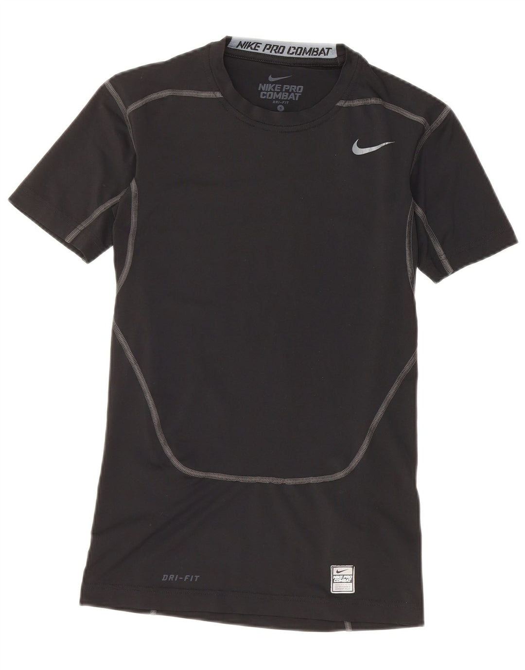 Nike - Camiseta de compresión para hombre, talla pequeña, poliéster negro