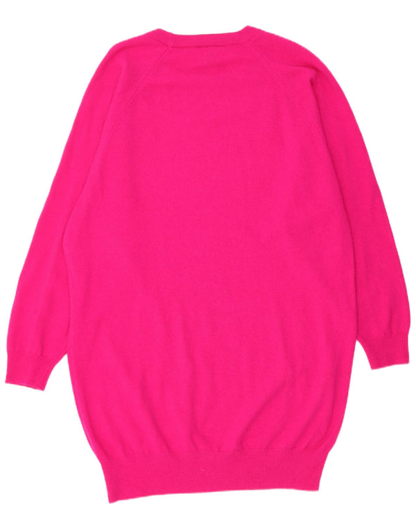 Stefanel Vestido tipo jersey para mujer UK 44 Acrílico rosa medio