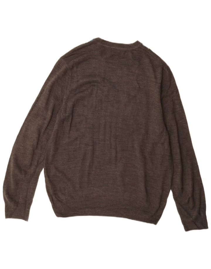 Dockers Jersey De Cuello Redondo Para Hombre Gris Medio Argyle/Diamante Acrílico