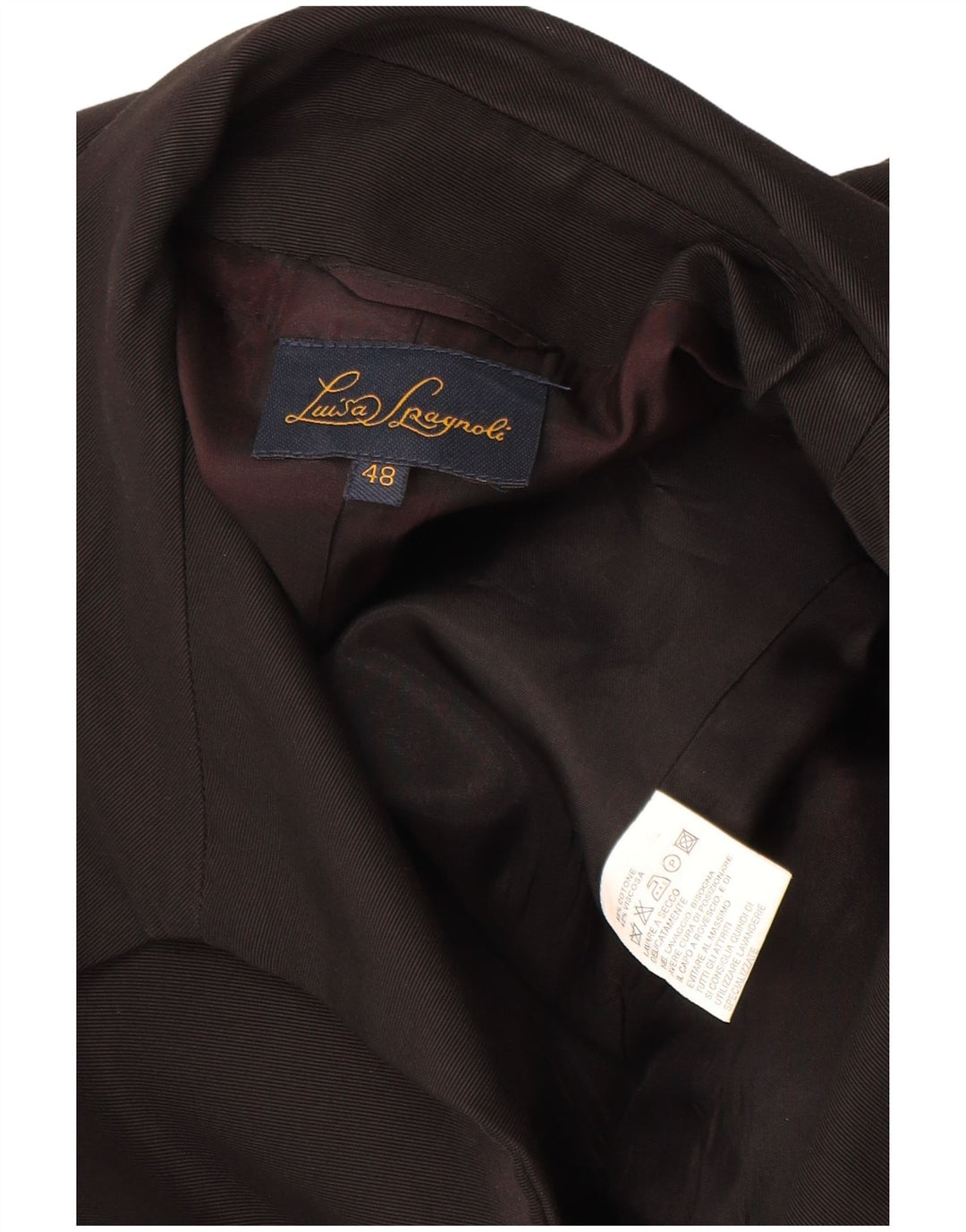 Luisa Spagnoli Chaqueta Blazer de 4 Botones para Mujer IT 48 XL Algodón Negro