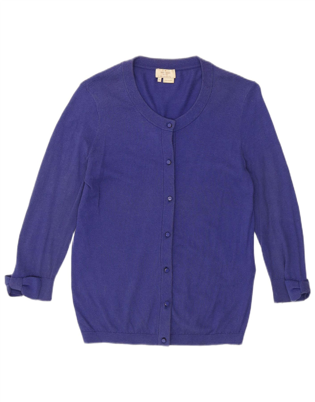 KATE SPADE Womens Cardigan Sweater UK 8 Small Blue Cotton