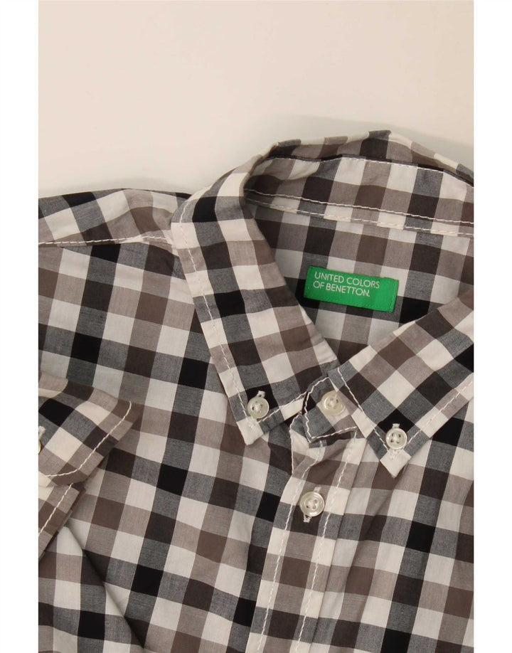 Benetton Camisa Niño 11-12 Años Cuadros Multicolor