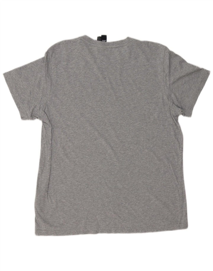 ADIDAS Camiseta gráfica para hombre Top Grande Gris Algodón