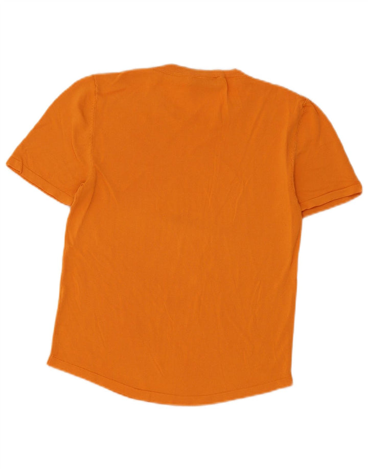 Zara Camiseta Mujer Top UK 12 Mediano Naranja