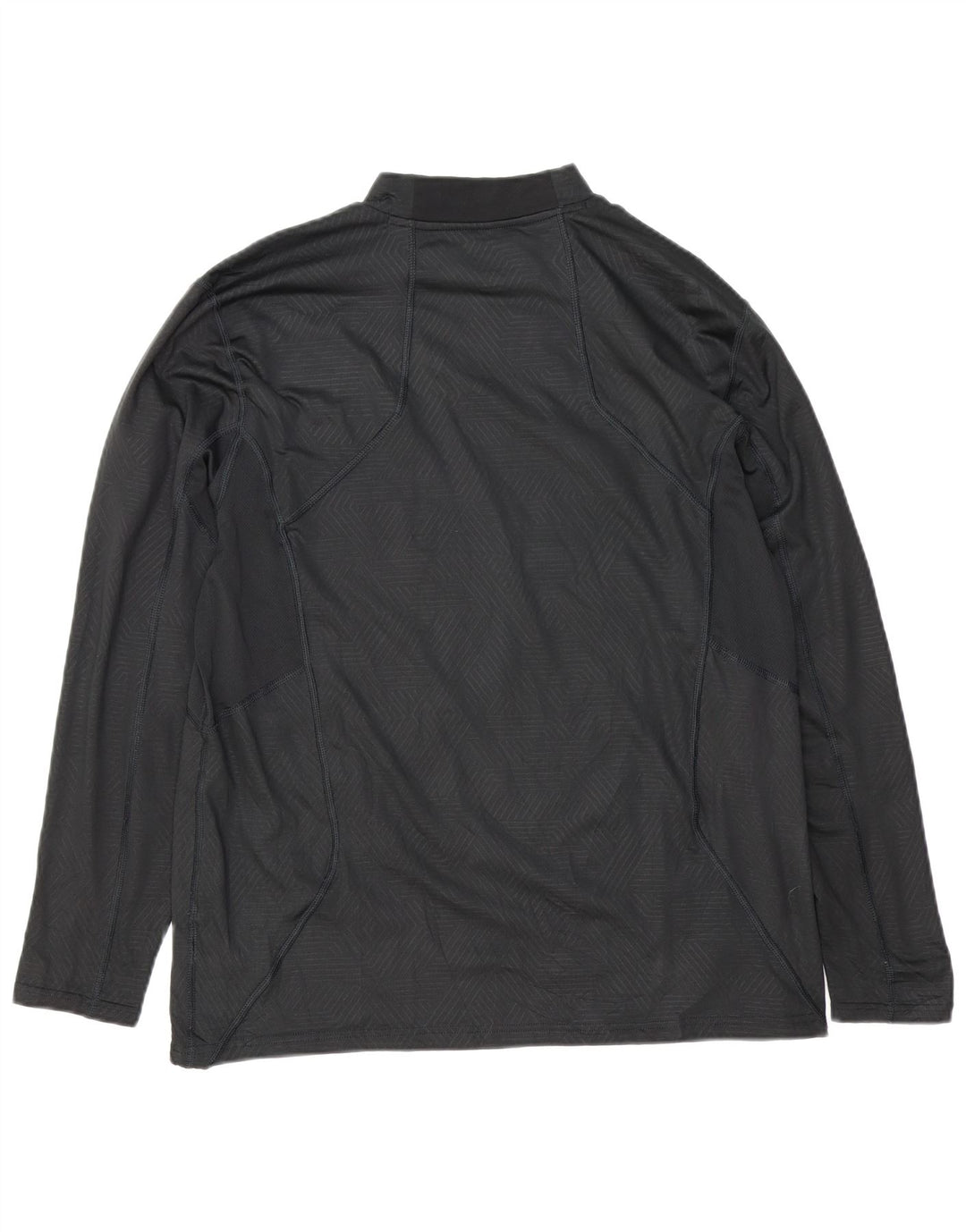 Russell Athletic Hombre Dri-Power Graphic Top Manga Larga XL Negro Geométrico