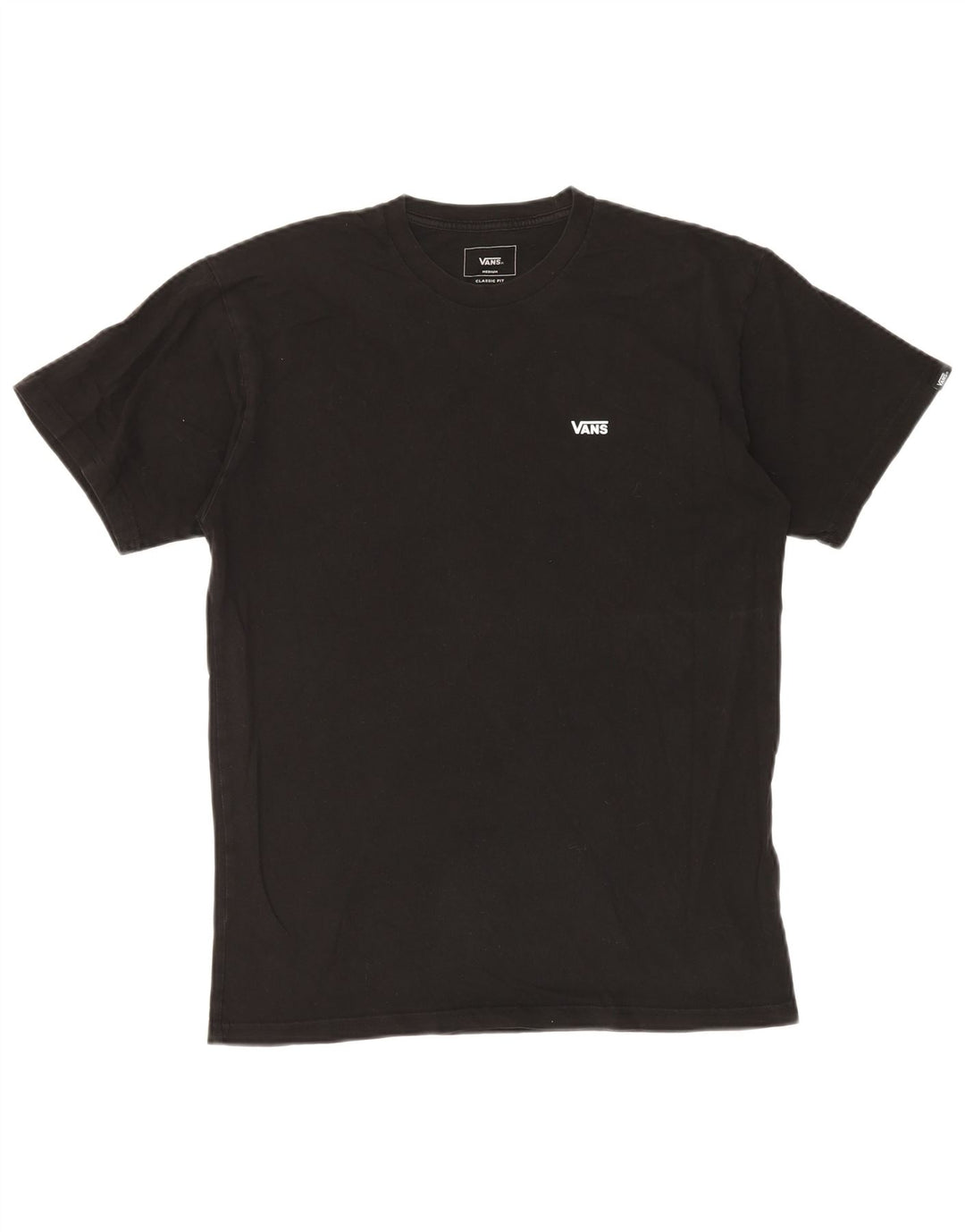 VANS Hombre Classic Fit Camiseta Top Medium Black Cotton