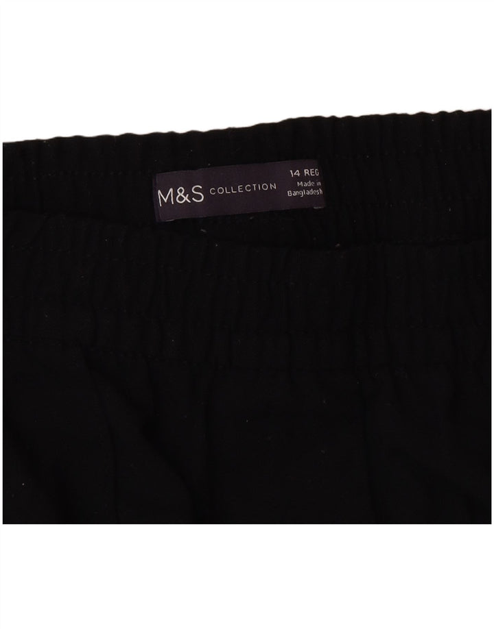 Marks & Spencer Pantalones de chándal para mujer UK 44 Mediano Negro Poliéster