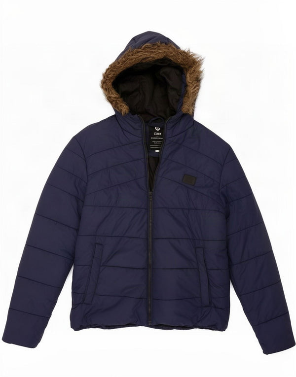 Jack & Jones Chaqueta acolchada con capucha para hombre UK 40 Large Poliéster azul marino