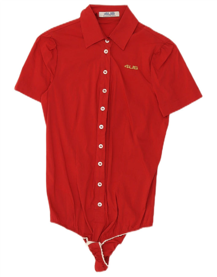 Cesare Paciotti 4US Body camisero para mujer IT 40 Small Red Cotton