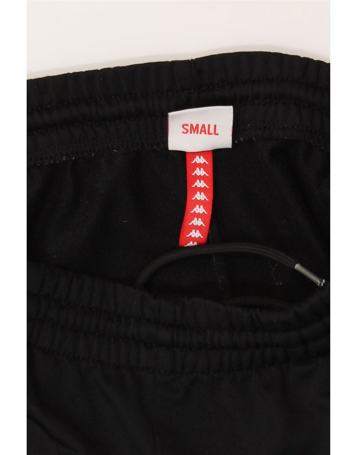 Kappa Pantalones de chándal gráficos para mujer UK 10 Small Poliéster negro
