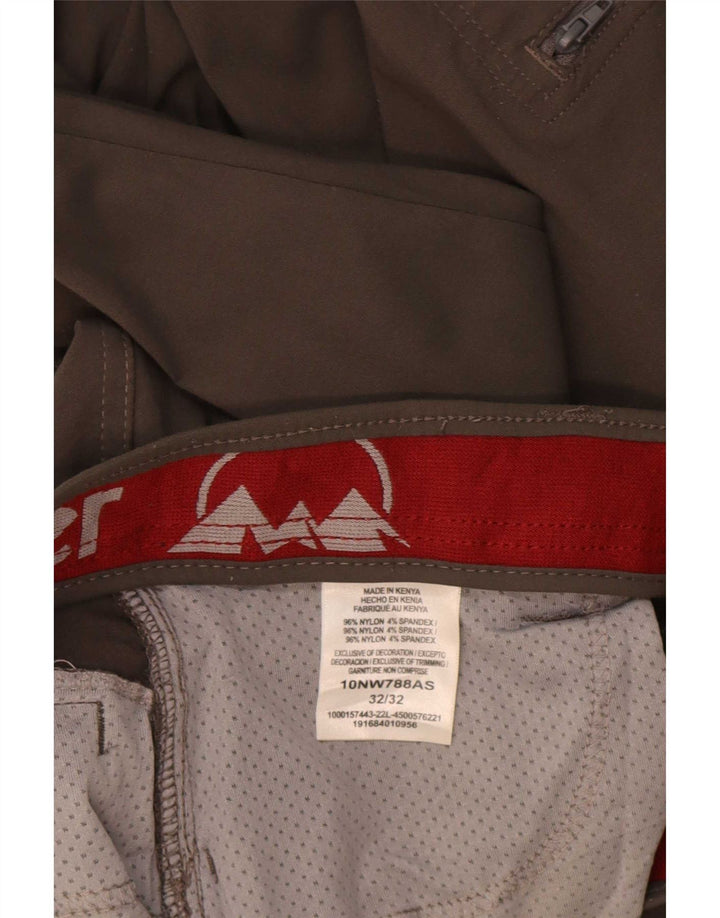 Pantalón Cargo Recto Para Hombre Wrangler W32 L32 Nylon Caqui