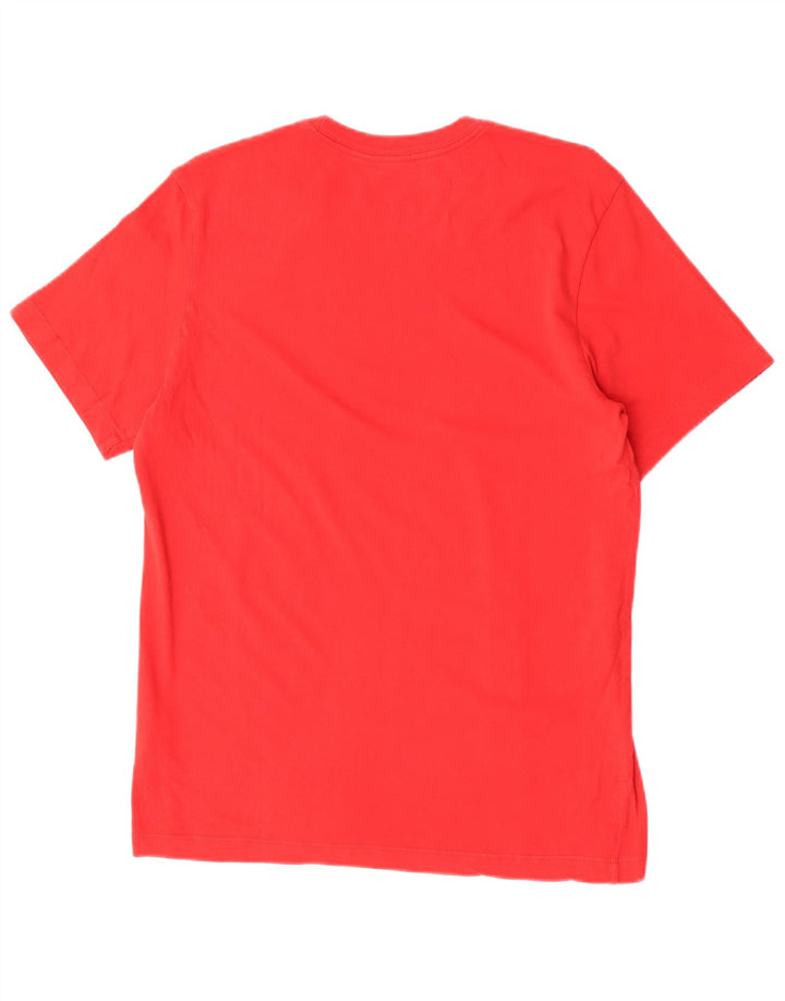 Camiseta Nike Air Graphic para hombre, parte superior de algodón rojo mediano
