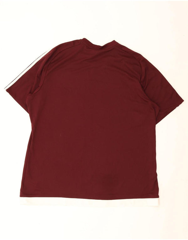 Adidas Mens Climalite Camiseta Top 2XL Borgoña Poliéster