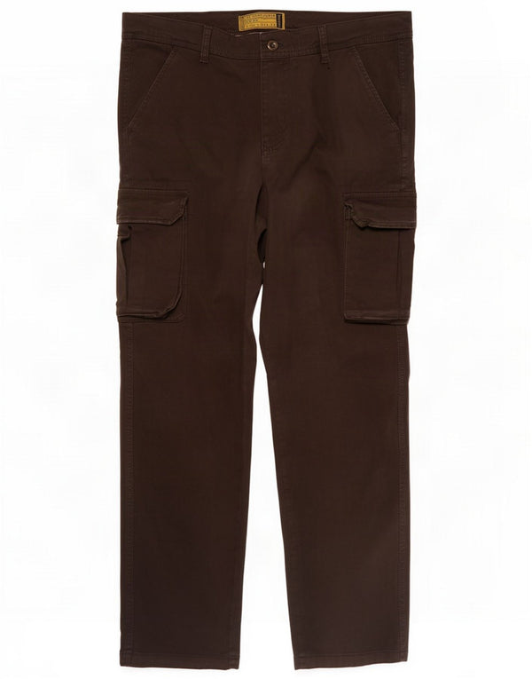 Pantalones cargo vintage ajustados para hombre W34 L31 Marrón