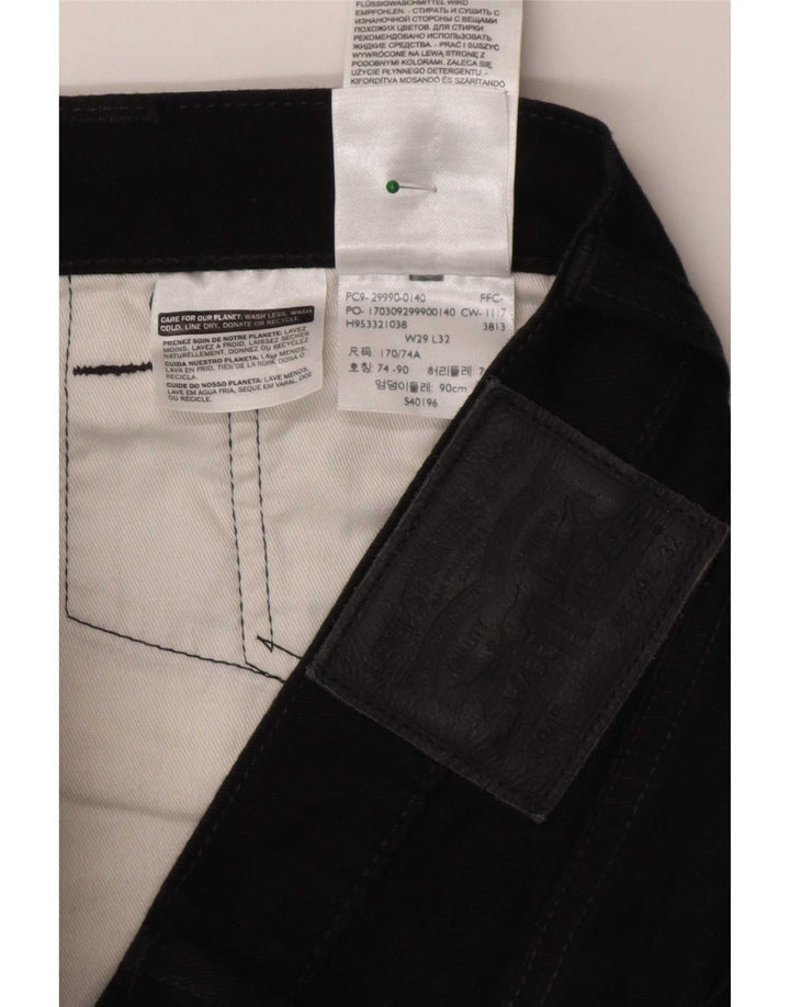 Levi's Mujer 504 Vaqueros Rectos W29 L32 Algodón Negro