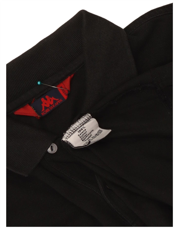 Kappa Polo Hombre Medium Negro Algodón