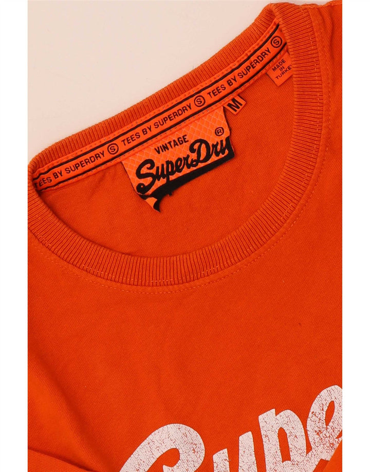 Superdry Camiseta Gráfica Para Hombre Top Naranja Mediano