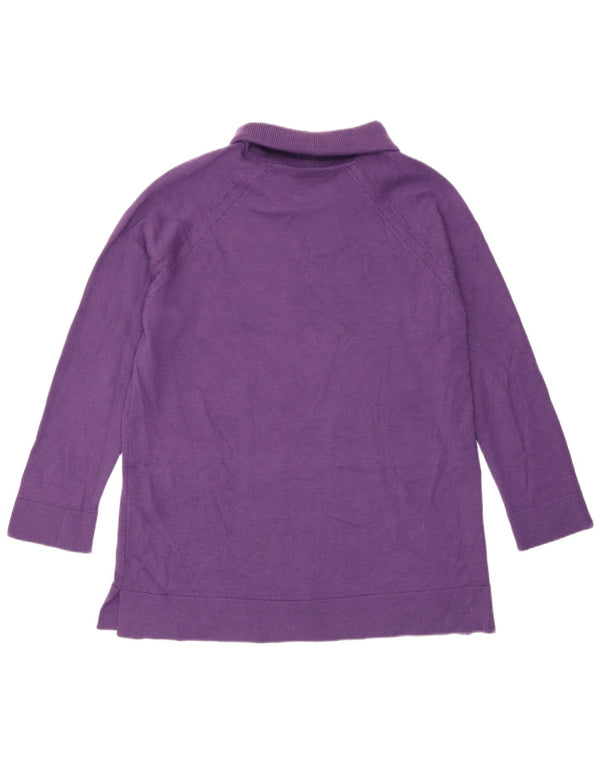 Marks & Spencer Jersey con cuello vuelto para mujer UK 46 Grande Acrílico morado
