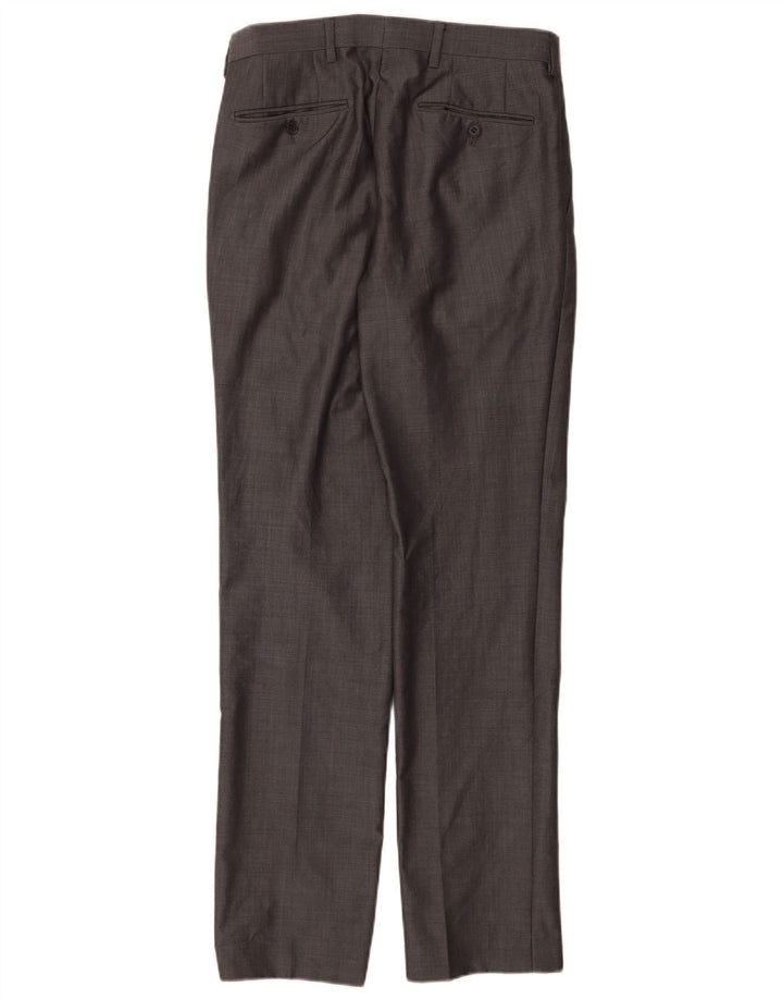 Marks & Spencer Pantalones de traje rectos Autograph para hombre W30 L33 Lana gris