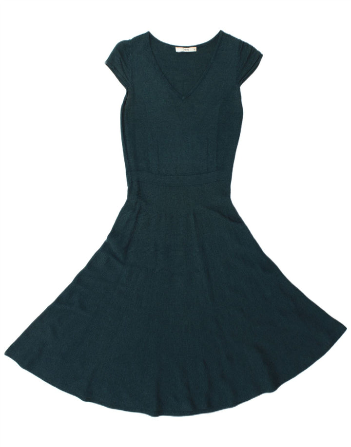 Oasis Vestido Acampanado Extragrande para Mujer UK 6 XS Verde