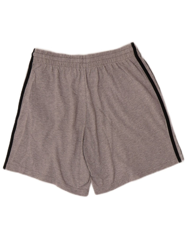 Pantalones cortos deportivos Adidas para hombre de algodón gris medio