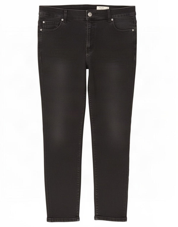 Marks & Spencer Jeans The Lily Crop Slim para Mujer UK 46 Large W34 L26 Negro