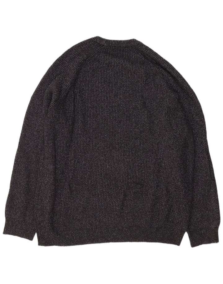 Marks & Spencer - Jersey de cuello redondo para hombre, talla 2XL, poliamida moteada negra