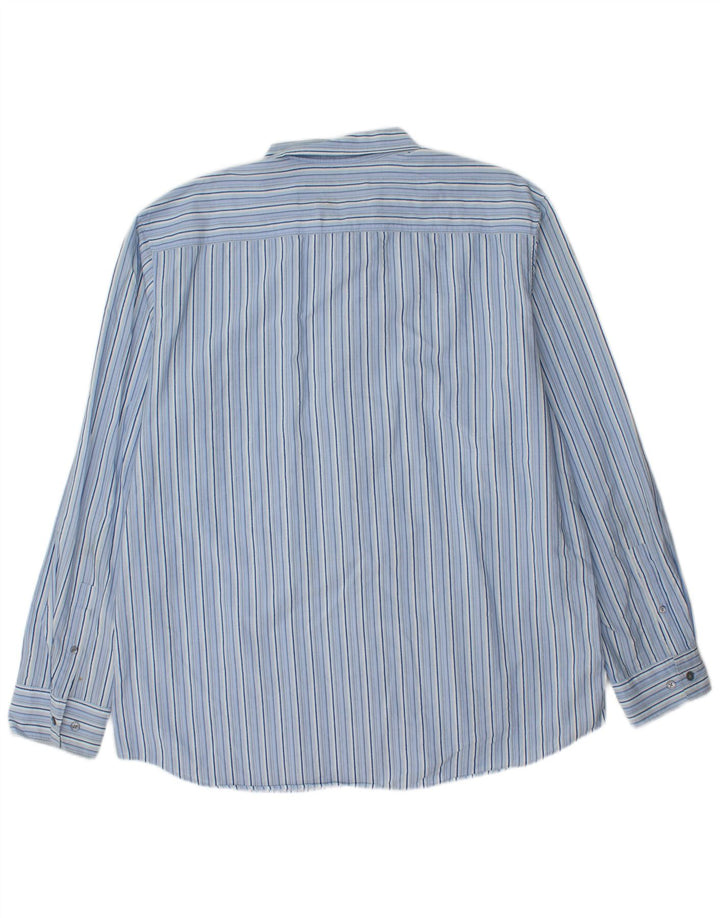 CALVIN KLEIN Camisa de corte moderno para hombre 2XL Algodón a rayas azules