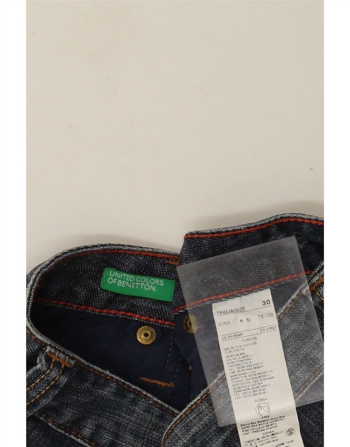 Benetton Shorts Vaqueros Hombre W30 Algodón Azul Medio