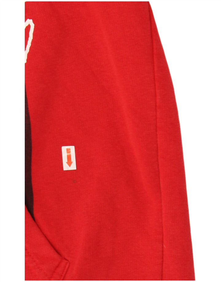MUCHMORE Jersey con capucha gráfico para hombre pequeño algodón rojo