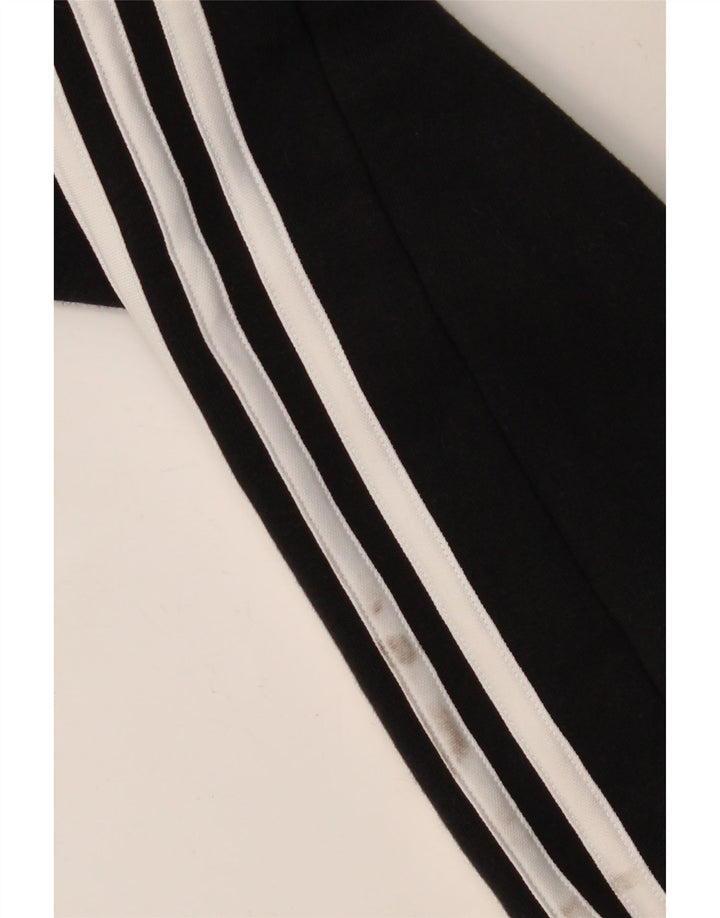 ADIDAS Suéter con capucha y cremallera para hombre Algodón negro mediano