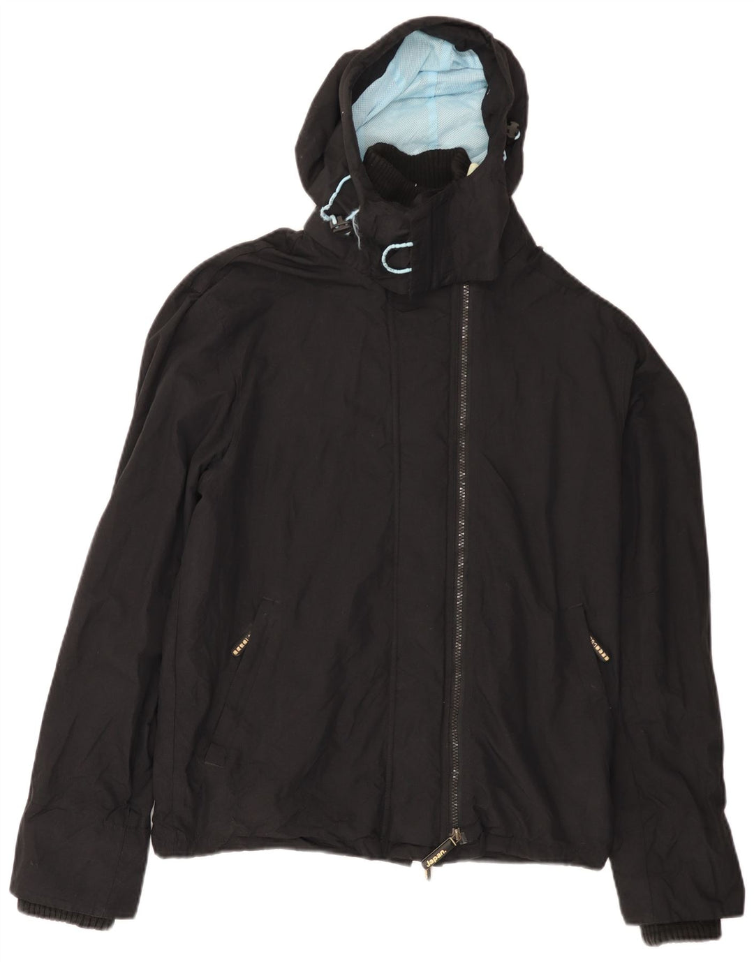 Superdry Chaqueta impermeable con capucha The Windcheater para mujer UK 40 XL Nylon negro