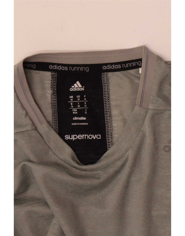 Adidas Hombre Supernova Top Manga Larga Gris Medio Moteado