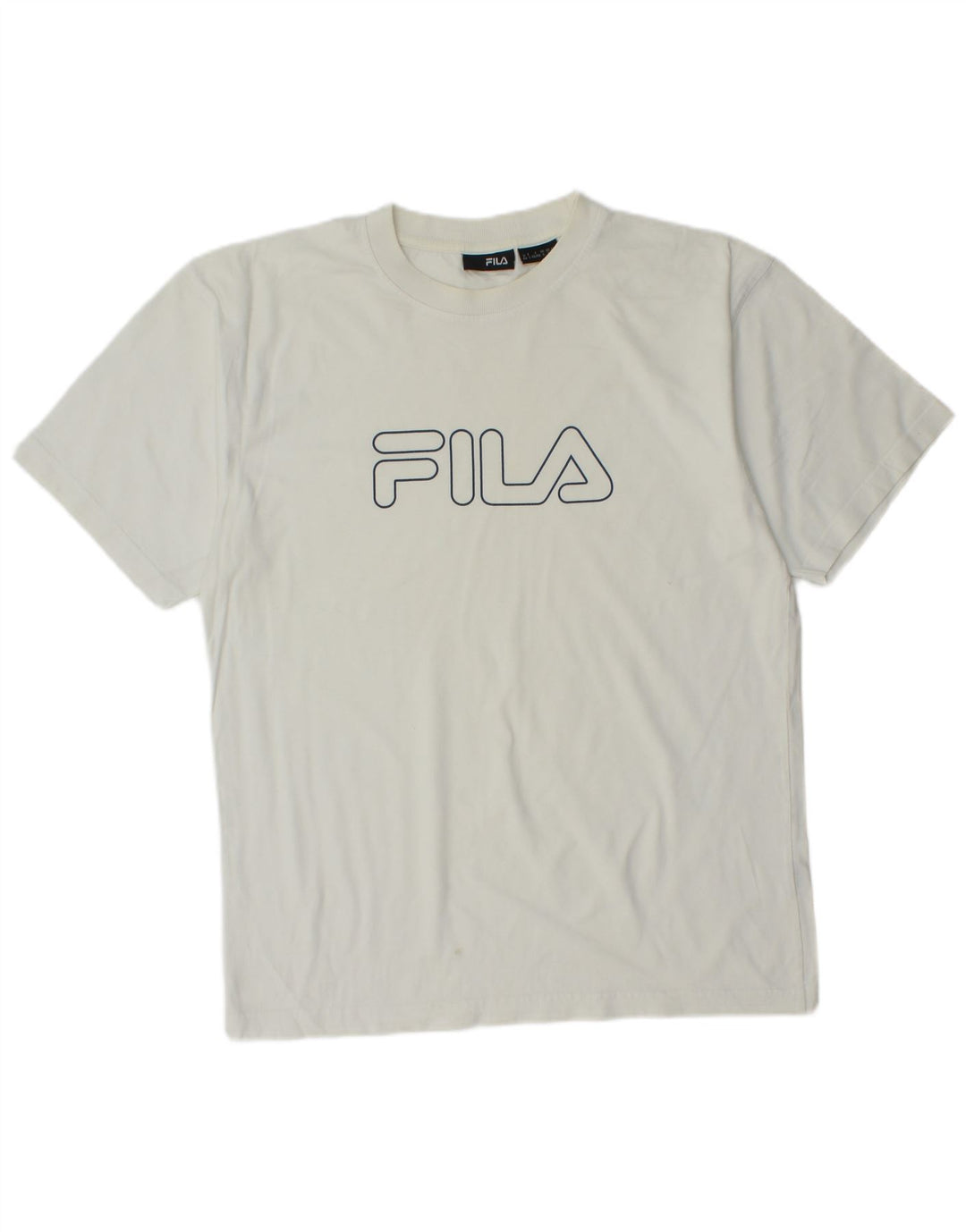 FILA Camiseta gráfica para hombre Top Small White