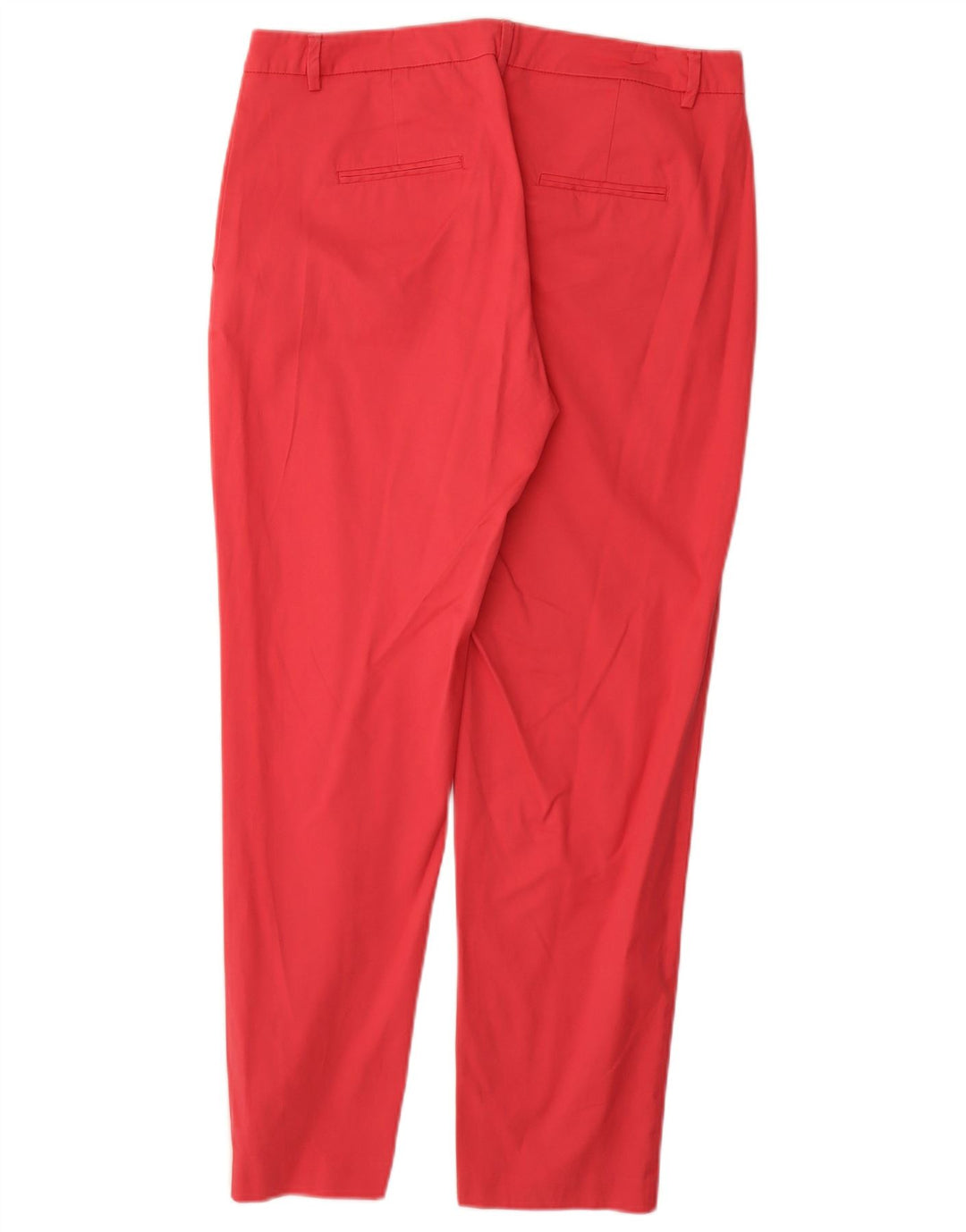 BENETTON Pantalones informales ajustados para mujer UK 12 Medium W30 L27 Algodón rosa