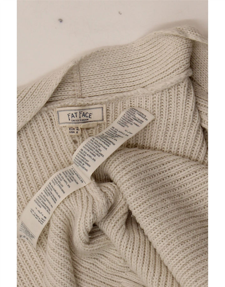 FAT FACE Womens Cardigan Sweater UK 12 Medium  Grey Acrylic Vintage Fat Face and Second-Hand Fat Face from Messina Hembry 