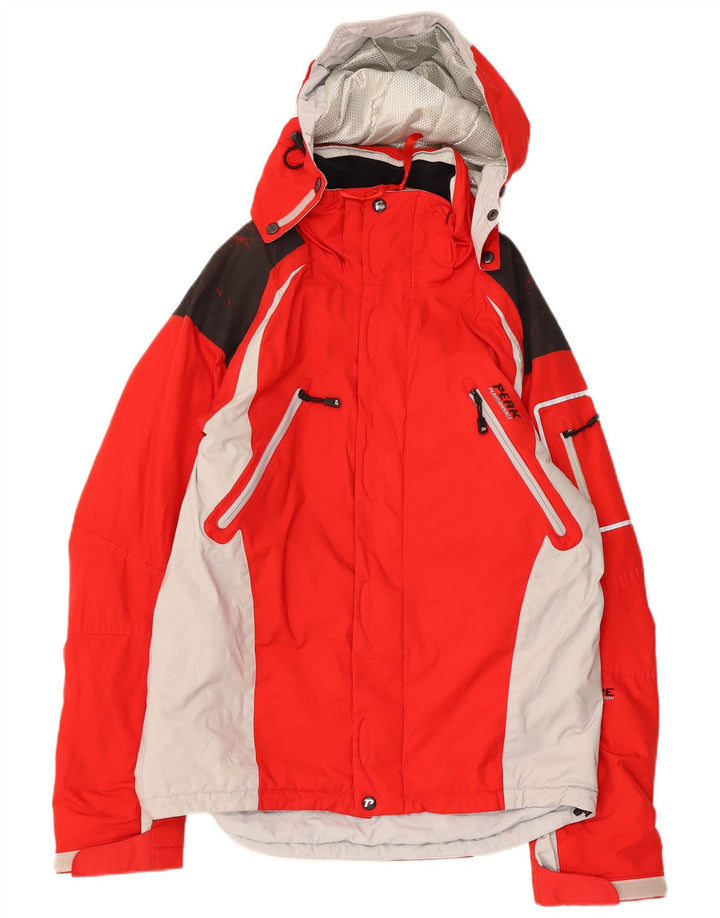 Peak Performance Chaqueta de esquí con capucha para hombre UK 38 Medium Red Colourblock