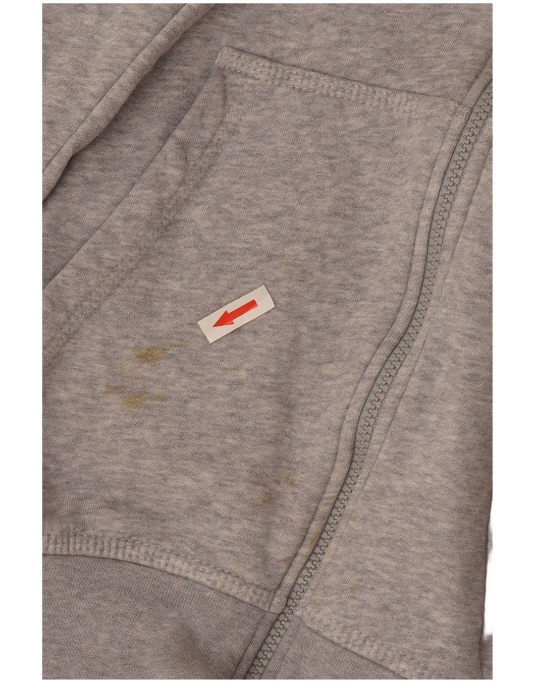 Nike Sudadera con capucha y cremallera para hombre, talla pequeña, algodón moteado gris