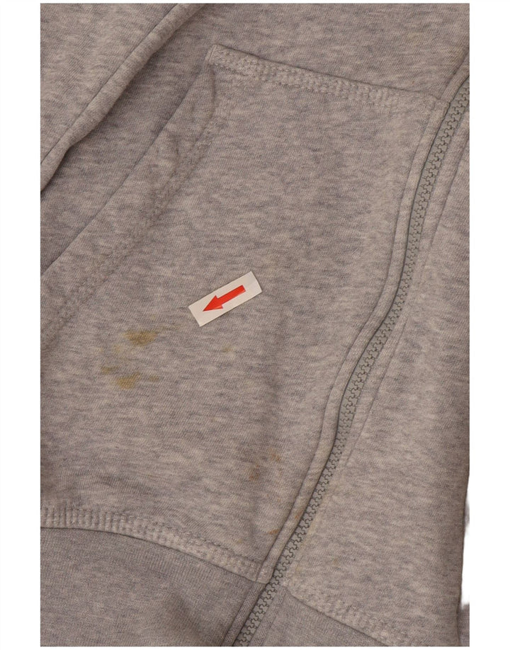 Nike Sudadera con capucha y cremallera para hombre, talla pequeña, algodón moteado gris
