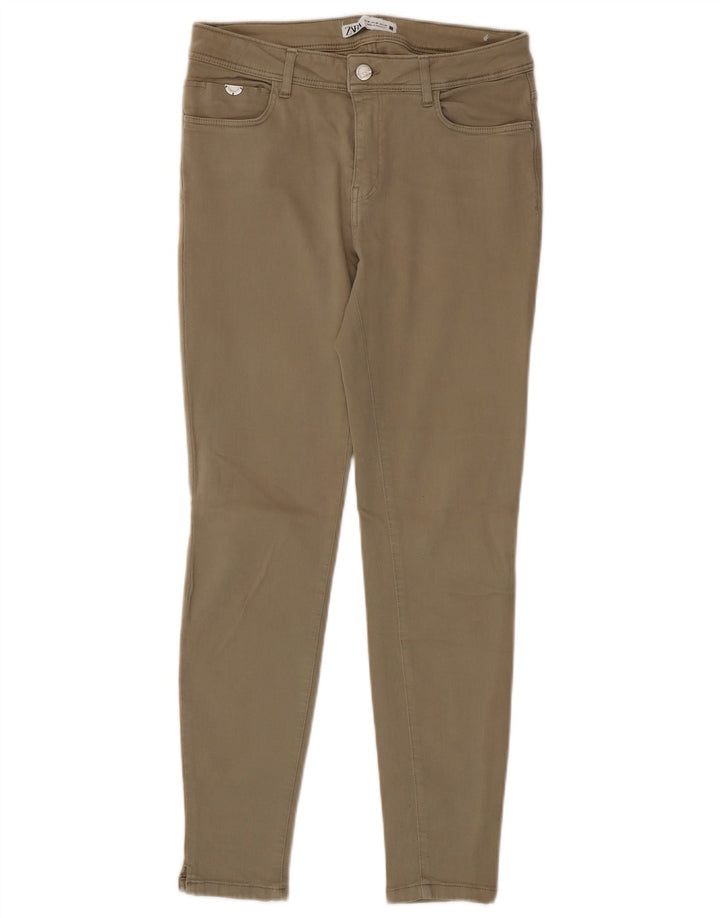 Zara Vaqueros Pitillo Mujer EU 40 Mediano W30 L28 Beige