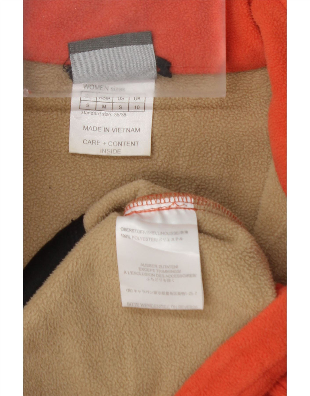 JACK WOLFSKIN Chaqueta polar para mujer UK 10 Small Naranja