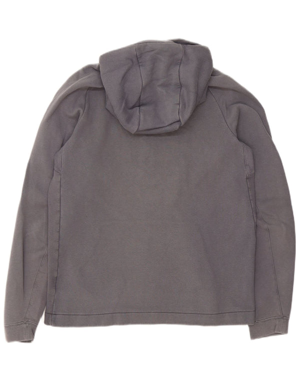 Jersey con capucha y cuello con cremallera para hombre Nike de algodón gris medio