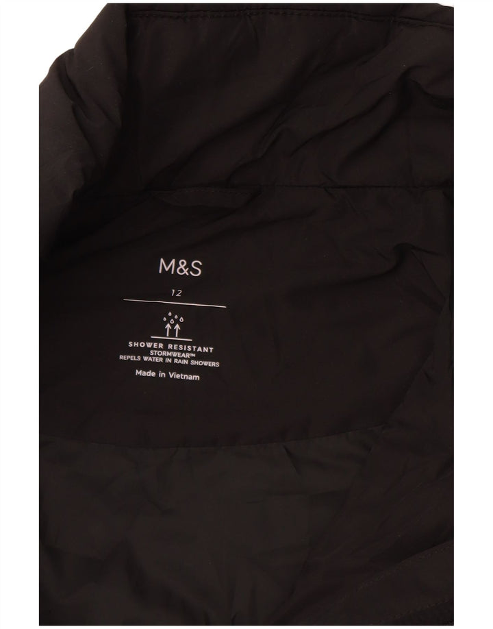 Marks & Spencer Abrigo acolchado para mujer UK 40 Mediano Poliéster negro