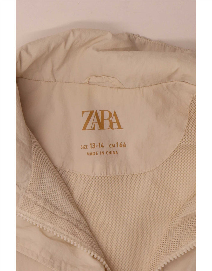 Zara Chubasquero Niña 13-14 Años Nylon Blanco