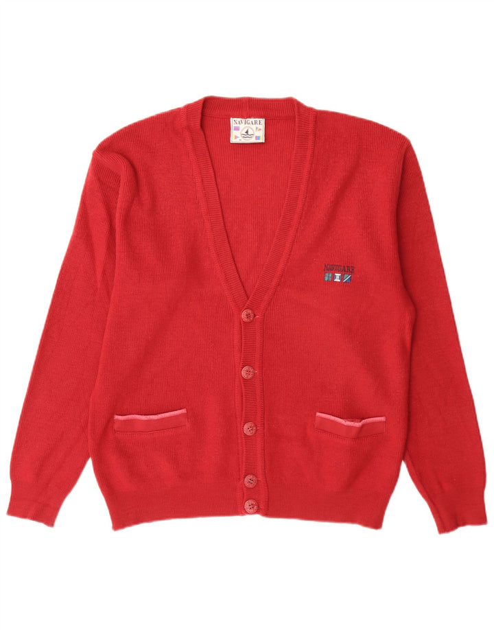 Navigare - Cárdigan para hombre, color rojo medio