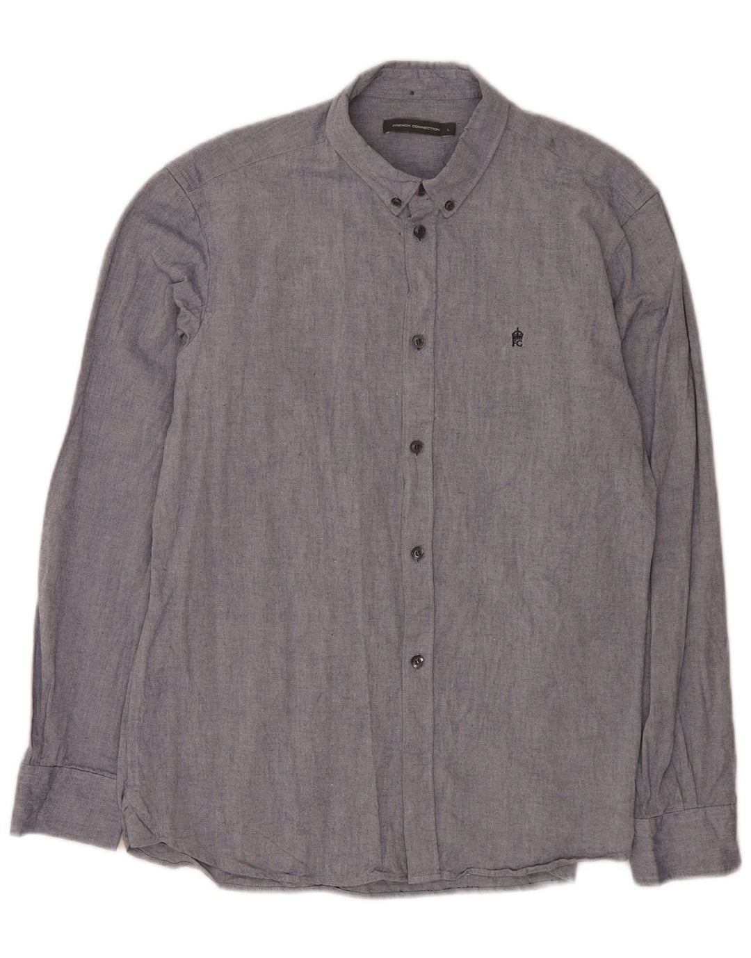 Camisa para hombre French Connection Grande de algodón azul
