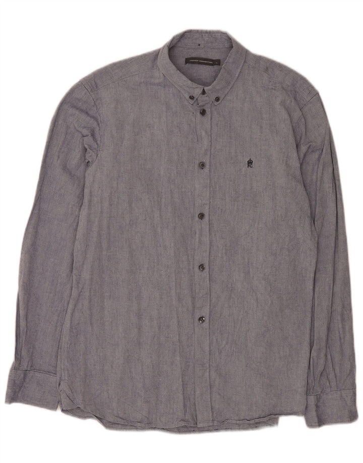 Camisa para hombre French Connection Grande de algodón azul